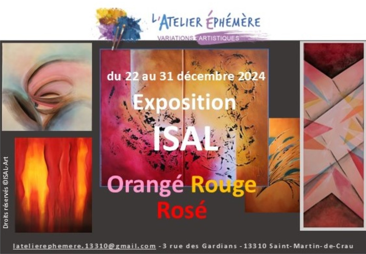 ORANGÉ ROUGE ROSÉ sur le site d’ARTactif