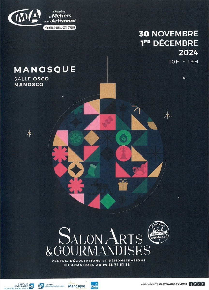 SALON ARTS ET GOURMANDISES - MANOSQUE (04) sur le site d’ARTactif