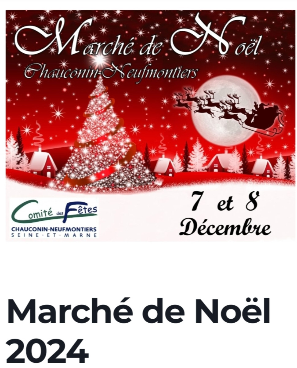 MARCHE DE NOËL DE CHAUCONIN 77 sur le site d’ARTactif