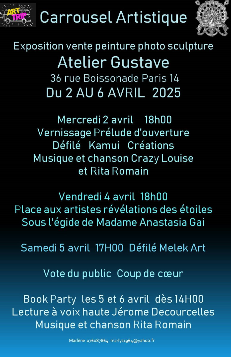 CARROUSEL ARTISTIQUE   EXPOSITION VENTE PEINTURE PHOTO SCULPTURE sur le site d’ARTactif