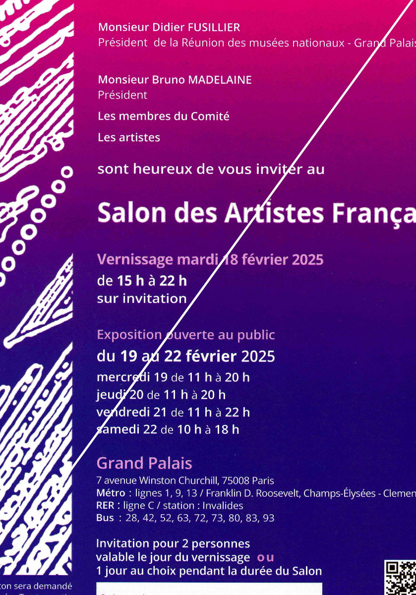 SALON DES ARTISTES FRANÇAIS / ART CAPITAL 2025 sur le site d’ARTactif