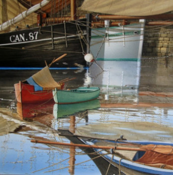 Œuvre contemporaine nommée « Marine VII :Mouillage », Réalisée par HERVé RICHARD