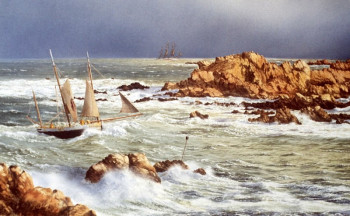 Œuvre contemporaine nommée « Marine XII : Rase-cailloux », Réalisée par HERVé RICHARD