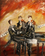 Œuvre contemporaine nommée « PIANISTE AND CO », Réalisée par PATE