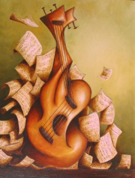 Œuvre contemporaine nommée « violin », Réalisée par CARRUCO