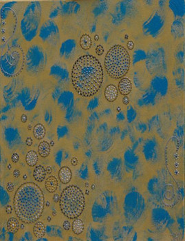 Œuvre contemporaine nommée « POINT D'OR », Réalisée par JAM PEINTURE