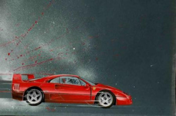 Œuvre contemporaine nommée « FERRARI F 40 », Réalisée par MICHEL MICHAUX