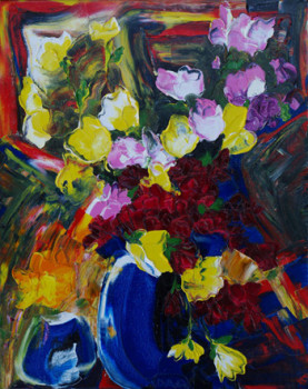 Œuvre contemporaine nommée « Rose bouquet.  », Réalisée par ALEKSANDR KANDINSKY-DAE