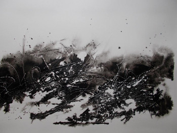 Œuvre contemporaine nommée « Encre de chine (6b) », Réalisée par MARTINE MOREAU