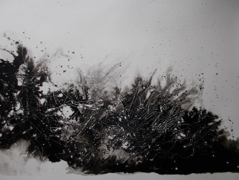 Œuvre contemporaine nommée « Encre de chine (8b) », Réalisée par MARTINE MOREAU