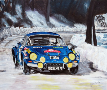 Œuvre contemporaine nommée « Monte Carlo 1973 - ALPINE A 110 1800 - JEAN-CLAUDE ANDRUET-BICHE », Réalisée par ALAIN PINEDE