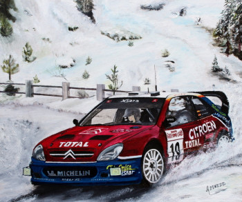 Œuvre contemporaine nommée « Monte Carlo 2003 - CITROEN XSARA WRC - CARLOS SAINZ-LUIS MOYA », Réalisée par ALAIN PINEDE