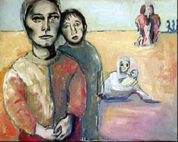 Œuvre contemporaine nommée « REFUGIADOS », Réalisée par SARANGELLO