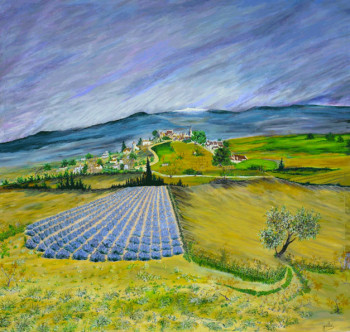 Œuvre contemporaine nommée « Paysage du Ventoux », Réalisée par GRALLIé