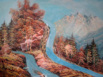 Œuvre contemporaine nommée « Oyan Falls », Réalisée par OLAVIC