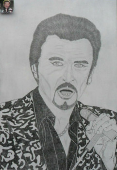 Œuvre contemporaine nommée « Johnny Hallyday N° 75 », Réalisée par ANGELINO CAMPIGOTTO