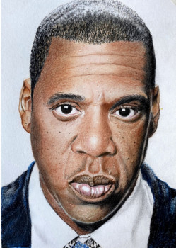 Œuvre contemporaine nommée « Portrait de Jay-Z », Réalisée par K-DOM