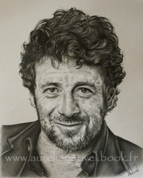 Œuvre contemporaine nommée « Portrait de Patrick Bruel », Réalisée par AURéLIE NATIVEL