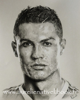 Œuvre contemporaine nommée « Portrait de Cristiano Ronaldo », Réalisée par AURéLIE NATIVEL