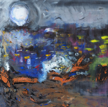 Œuvre contemporaine nommée « clair de lune », Réalisée par NOIRIK