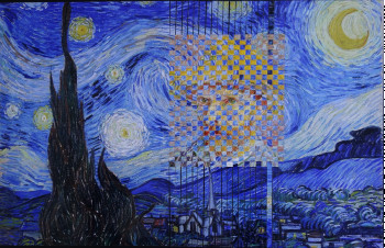 Œuvre contemporaine nommée « Van gogh,nuit étoilée », Réalisée par ARIEL