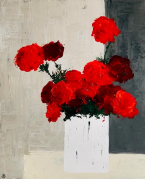 Œuvre contemporaine nommée « Red roses », Réalisée par CB