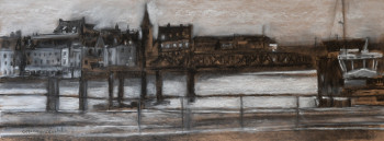 Œuvre contemporaine nommée « Pont Colbert.DIEPPE », Réalisée par CORINNE QUIBEL