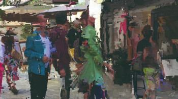 Œuvre contemporaine nommée « Danseurs rue Napoléon 14 », Réalisée par PAT O'BINE