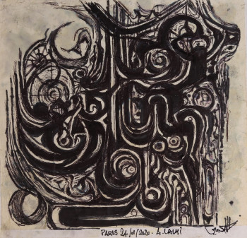 Œuvre contemporaine nommée « Abstrait 5186 », Réalisée par A.LALMI