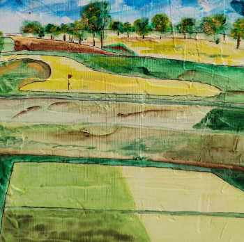 Œuvre contemporaine nommée « Golf 5 », Réalisée par JULIEN ABSTRAIT