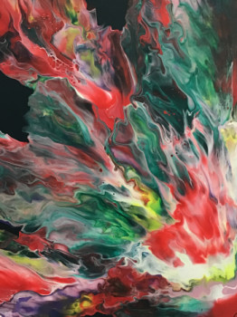 Œuvre contemporaine nommée « Fleur de flammes », Réalisée par CéACHE