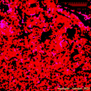 Œuvre contemporaine nommée « EXPANSION  DE  L' UNIVERS - INFRA  ROUGE », Réalisée par ASGRAPHE2023