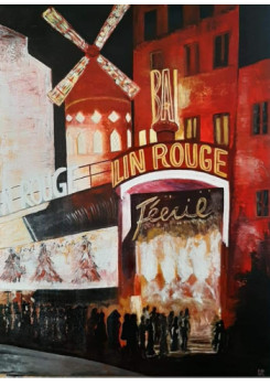 Œuvre contemporaine nommée « Moulin Rouge », Réalisée par LAU