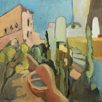 Œuvre contemporaine nommée « L'œil du village », Réalisée par ANTOINE FUMET