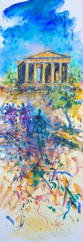 Œuvre contemporaine nommée « Temple de la Concorde - Vallée des temples - Agrigente », Réalisée par CHRISTOPHE CREPIN