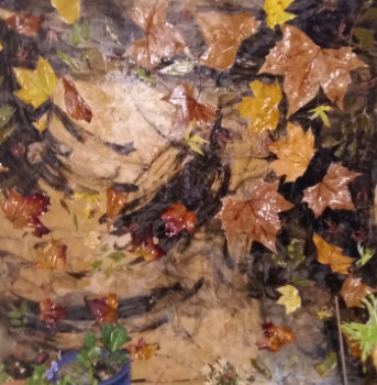 Œuvre contemporaine nommée « Les feuilles mortes. 2 », Réalisée par MITRA SHAHKAR