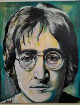 Œuvre contemporaine nommée « John Lennon », Réalisée par SAMA