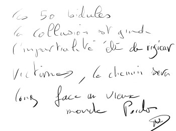 Œuvre contemporaine nommée « Le clan des 50 con connes  , les copains ,le milieu, face à l'infamie ! », Réalisée par NICOLAS D