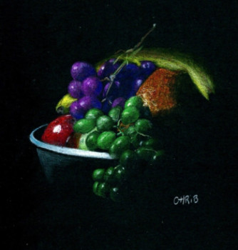 Œuvre contemporaine nommée « Corbeille de fruits », Réalisée par CHRIB