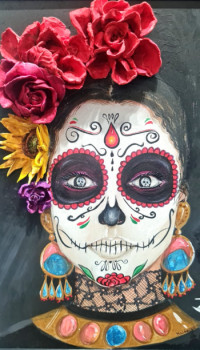 Œuvre contemporaine nommée « La Catrina », Réalisée par MALéN VON FRANKENSTEIN