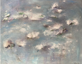 Œuvre contemporaine nommée « Fleurs du soir », Réalisée par JOHANNA LISA