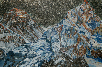 Œuvre contemporaine nommée « Everest luminoso », Réalisée par ISA