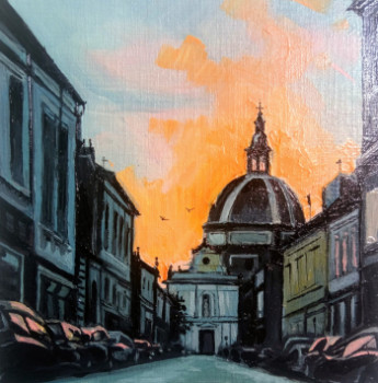 Œuvre contemporaine nommée « Lille at sunset », Réalisée par CHEN XI