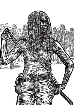 Œuvre contemporaine nommée « Michonne », Réalisée par ERIC ERIC