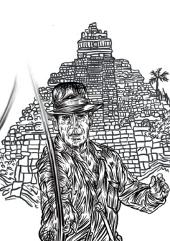 Œuvre contemporaine nommée « Indiana Jones et le temple », Réalisée par ERIC ERIC
