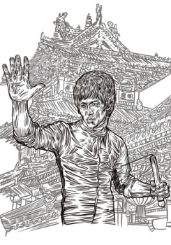 Œuvre contemporaine nommée « Bruce Lee », Réalisée par ERIC ERIC