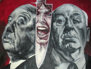 Œuvre contemporaine nommée « Alfred Hitchcock Psychose », Réalisée par ERIC ERIC