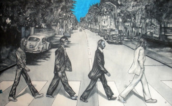 Œuvre contemporaine nommée « The Beatles Abbey Road », Réalisée par ERIC ERIC