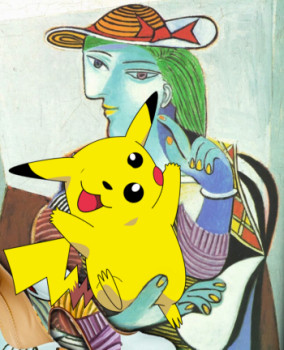 Œuvre contemporaine nommée « Pablo Pikachu », Réalisée par NOLO SANCHESKY