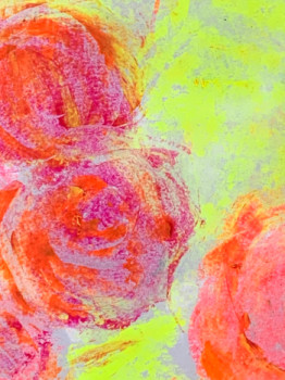 Œuvre contemporaine nommée « Flore fluo », Réalisée par FRéDéRIQUE BERTIN